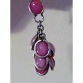 Silver Earrings - Pink