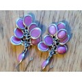 Silver Earrings - Pink