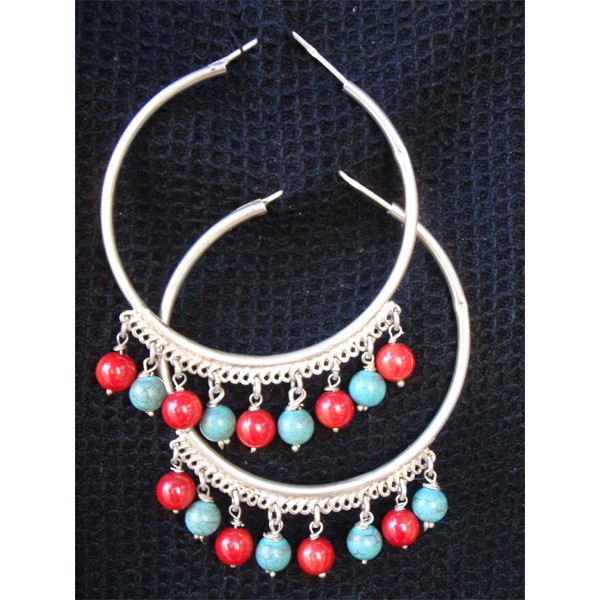 Silver Earrings - Gamila Large Loops