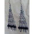 Silver Earrings - Ten Onyx