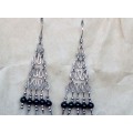 Silver Earrings - Ten Onyx
