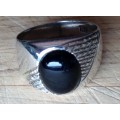 Silver Ring - Dots Diagonal
