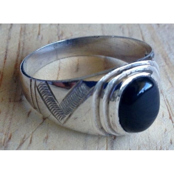 Silver Ring - Black Knight