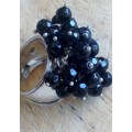 Silver Ring - Red Black or Blue Berries
