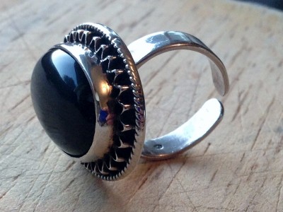 Silver Ring - Pyramids Contour