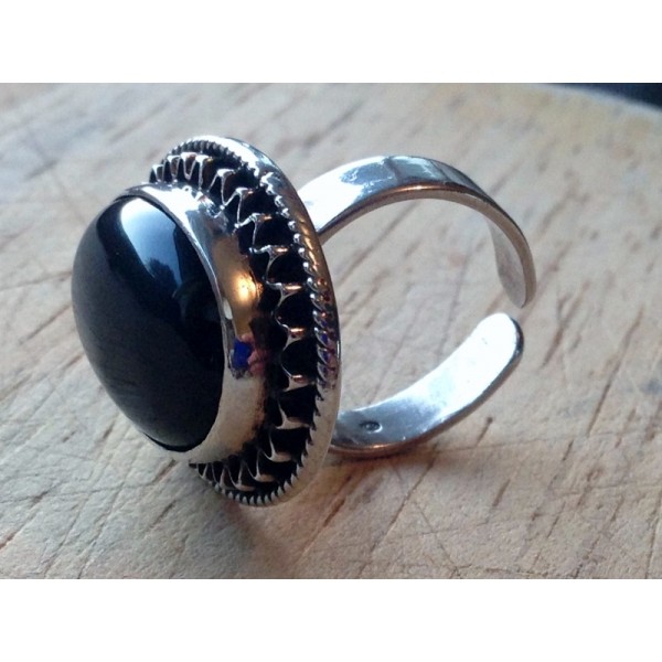 Silver Ring - Pyramids Contour
