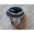 Silver Ring - Pyramids Contour