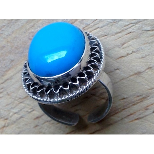 Silver Ring - Rotondo Blu