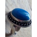 Silver Ring - Rotondo Blu