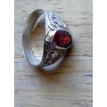 Silver Ring - Ruby Delicate
