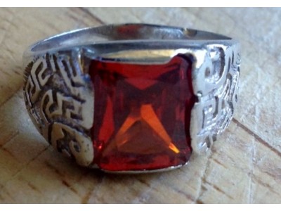 Silver Ring - Ruby Rough