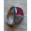 Silver Ring - Ruby Rough