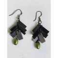 Silver Earrings - Avocado Drop