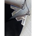 Silver Earrings - Black Spider
