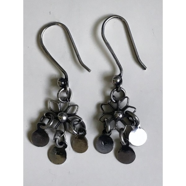 Silver Earrings - Deux Fleurs