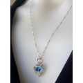 Silver Pendant - Blue Eye Amulet