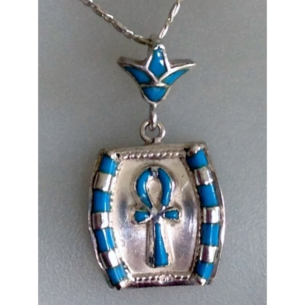 Silver Pendant - Crowned Ankh