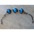 Silver Necklace - Turquoise Set of 4