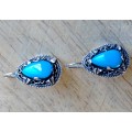 Silver Necklace - Turquoise Set of 4