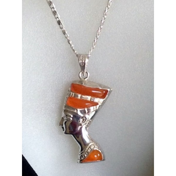 Silver Pendant - Nefertiti Tourmaline