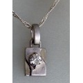 Silver Pendant - Quartz Lock