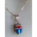 Silver Pendant - Sacred Scarab