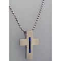 Silver Pendant - St George Tourmaline Cross