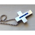 Silver Pendant - St George Tourmaline Cross