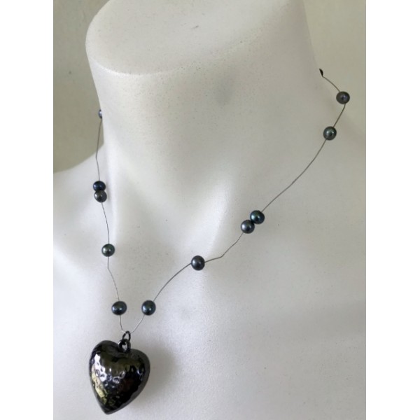 Silver Necklace - Warm Heart