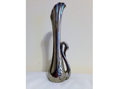 Slim Silvery Swan Vase