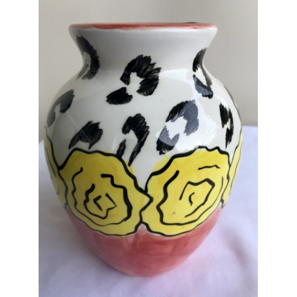 Eight Yellow Flowers Vase