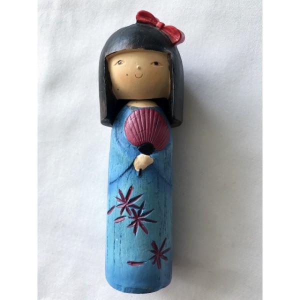 Kokeshi Bobblehead Ceramic Doll