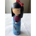 Kokeshi Bobblehead Ceramic Doll