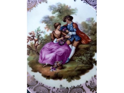 Limoges Courting Couple Plate