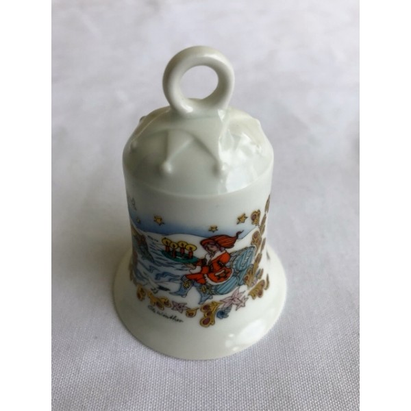 Vintage German Christmas Bell and Bonus Plate