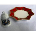 Vintage German Christmas Bell and Bonus Plate