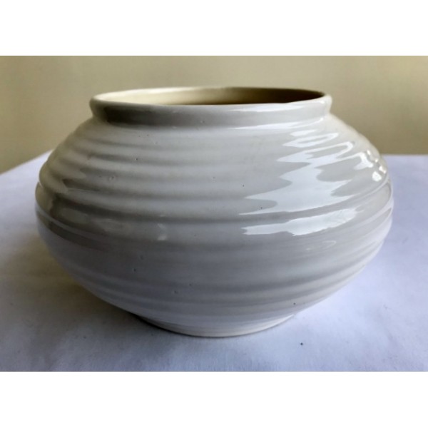 White Coiled Ceramic Vase