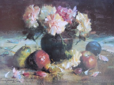 Print Art - Cinq Fleurs Quatre Fruits