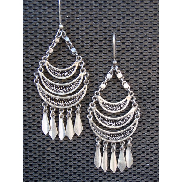Silver Earrings - Croissants