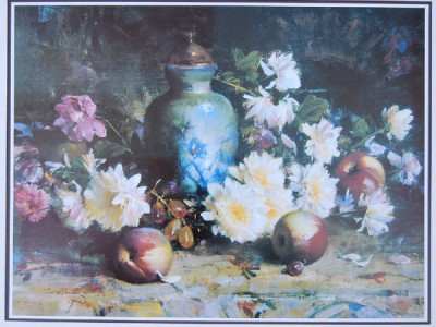 Print Art - Fleurs Pommes Vase Capuchon